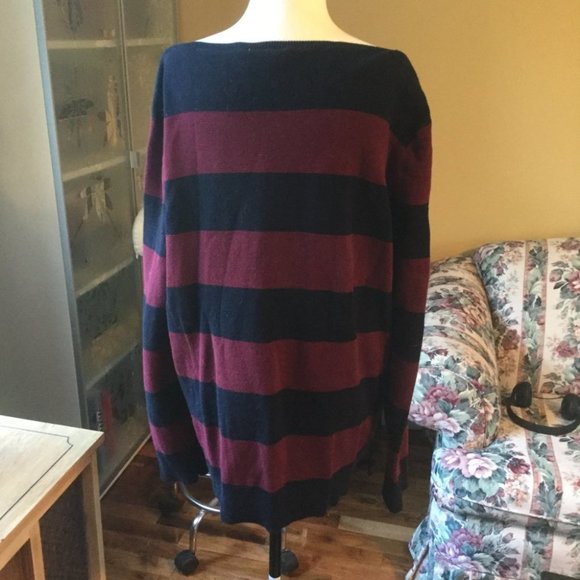 Plus size sweater Blue Grey - Picture 3 of 4